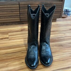 Old West MENS Cowboy Boots. Black. Size 9.